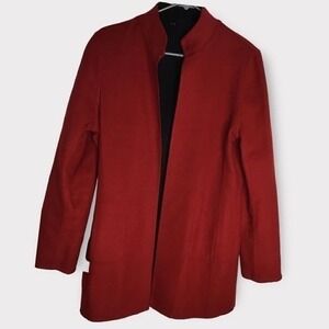 NWOT Austin Reed Red/Black Reversible Open Front Cardigan Women M China